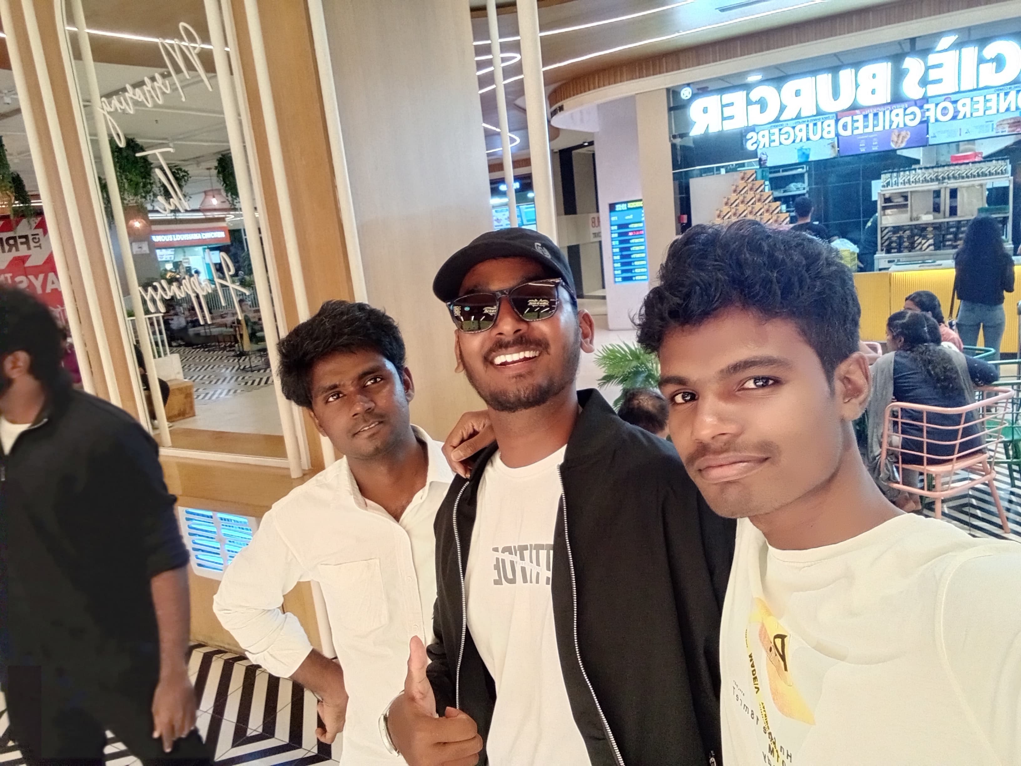 Hemath, Pavan and Karthi in the airport